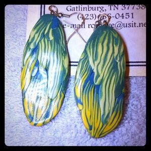 Handmade Polymer Clay Multi colored earrings